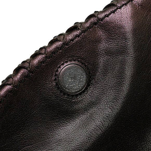 BOTTEGA VENETA Black Leather Intrecciato Shoulder Bag - Picture 5 of 10